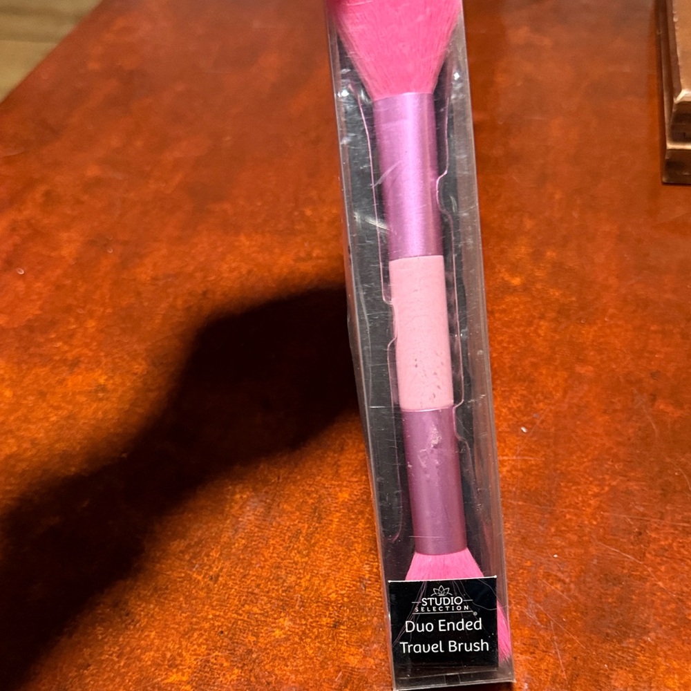 Pink Duo Ended Travel Brush